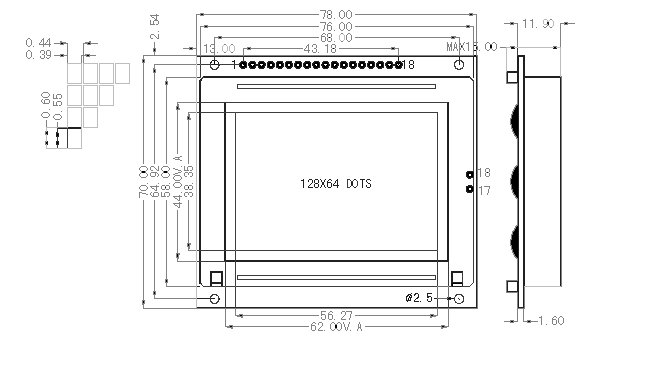 SMG12864D˜ʈDcҺ@ʾģK(LCM)ʾDƬ